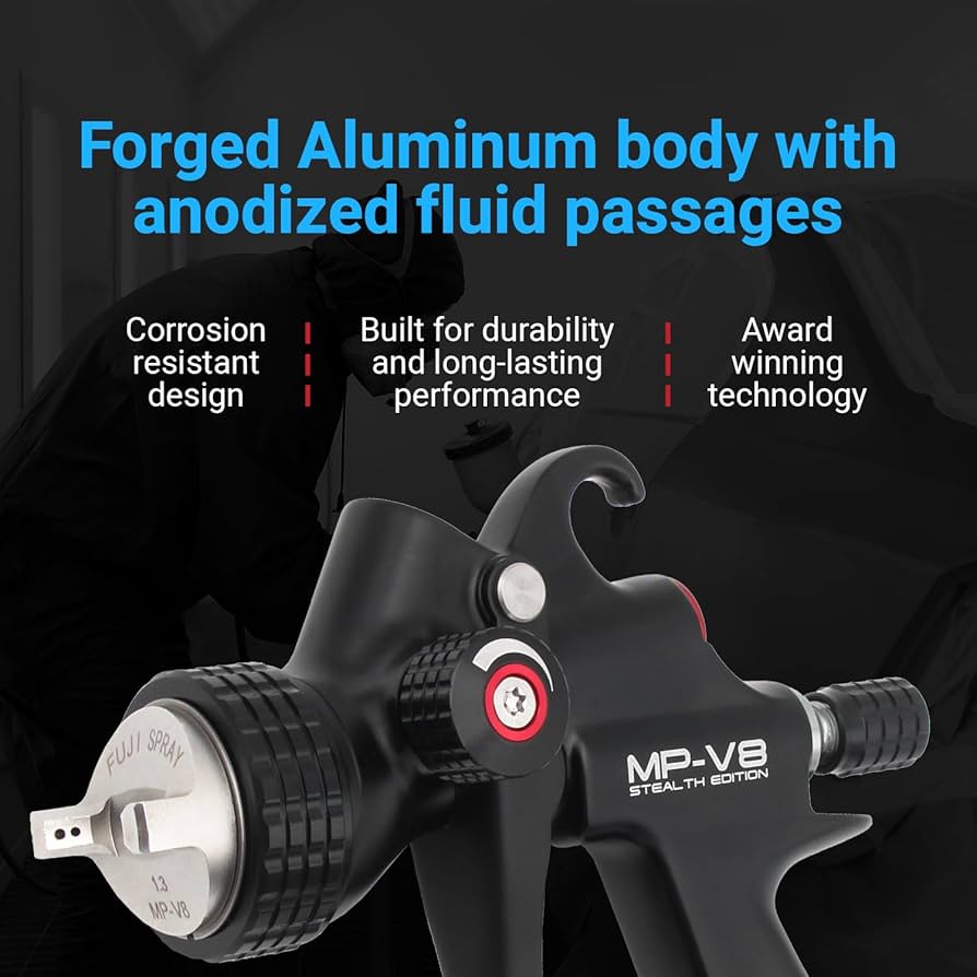 Fuji Spray Automotive Spray Gun with 600cc Aluminum Cup (V8